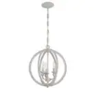 Jeremiah 1043C-ATL Mini Chandelier 3-Light Clr Crystal Chandelier in Antique