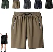 [Generic] Unisex Ice Silk Stretch Quick-Dry Shorts, ICY Shorts for Women Over 50, Quick-Dry & Anti-Ride up Design