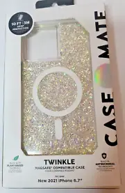 Case-Mate New 2021 Apple iPhone 6.7 Twinkle Stardust Case Sparkling 10' Drop