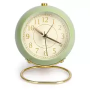 Silent Alarm Clock Bedside Small Table Clock Non Ticking Analogue Retro9942