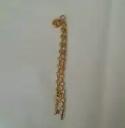 St. john Gold-tone replacement Logo Key Shape Long Layered Zipper Charm