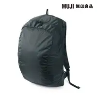 在飛比找momo購物網優惠-【MUJI 無印良品】可折疊撥水加工聚酯纖維後背包(黑色)