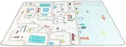 Baby Floor Play Mat, Baby Play Mat Playpen Mat with Storage Bag 180x150cm Baby Play Mat, Rectangular Baby Crawling Pad, Foldable Soft Playmat for Indoor Play