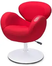 GROZY Home Office Electric Massage Chair Airbag Lumbar vertebrae Waist HIPS Relax Sofa, Ergonomic Office Chair with Massage, Adjustable Height,Fabric Home Office Chair(RED)