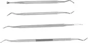 Baluue 4pcs Stainless Steel Nail Tools Set Nail Accessories for Professional Manicure Crimp Tool Toenail Supplies