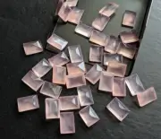 8x12mm Rose Pink Chalcedony, Emerald Cut Rose Pink Chalcedony Cut stones