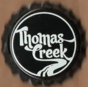USA Plastic Lined Beer Crown Bottle Cap: Thomas Creek Brewing (white)