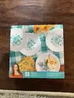 Pioneer Woman by Corelle 4-Piece Appetizer Plate Set/Teal NEW IN BOX