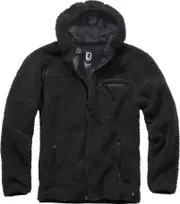 Brandit Teddyfleece Worker, zip hoodie , color: Black , size: XXL