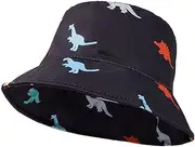 [Generic] Winter Hats for Kids Summer Kids Sun Hats Summer Spring Sun Hat Cute Cartoon Dinosaur Prints Outdoor Beach Bucket Cap Hat Kids Fit