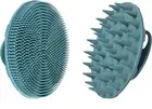 Food-Grade Soft Silicone Body Scrubber Shower Brush, with Scalp Massager Shampoo
