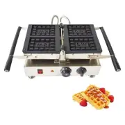 Commercial Waffle Maker 110V SW Type Waffle Iron Rectangle Nonstick Waffle Baker