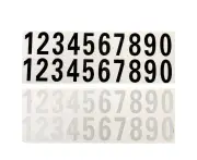 Number Reflective Sticker Car Vinyl Decal Street Address Mailbox Number Stickers White Black: black