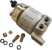R12T Fuel Filter Water Separator Complete Kit - Marine SPIN-ON R12T Filter Replaces S3240 120AT NPT ZG1/4-19 Fit 3/8 Inch NPT Ou