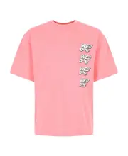 We11done Logo Printed Oversized T-Shirt XS,M Pink