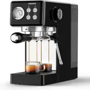 Espresso Machine 15 Bar, Compact Espresso Machines with Milk Frother Steam Wand,