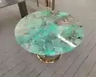 Green Amazonite Stone Coffee Table / center agate living room counter slab decor