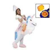 AU UNICORN Fancy Dress Inflatable Suit Fan Operated Costume Party