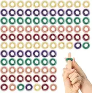 DAJISI 100 Pcs Sensory Rings Fidget Toys Fidget Finger Toys Trichotillomania Small Ring Fidgets Metal Finger Fidget Stress Relief Rings Massager for Adults Silent Stress Reducer
