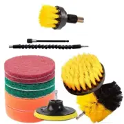 13Pcs Drill Brush Attachment Set Power Scrubber Wash Cleaning Brushes Tool