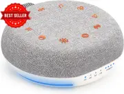White Noise Machine Portable 40 Sounds USB Rechargeable Sleep Timer Night Light