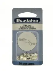 Beadalon Fold-over Crimp Cord Ends - pack of 20