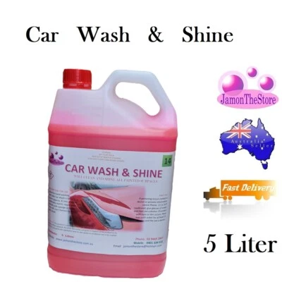 Car Wash & Shine Car Hand Washing Liquid Truck Boat Vehicle Motorbike 5 lt