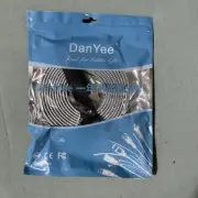 Flat Cat 7 Silver Ethernet Cable, DanYee Nylon 16ft CAT7 High Speed Professional