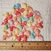 Flatback Embellishments - Dolphins - Assorted - 40 Pieces