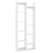 Giantex 12-Tier Bookcase Wood Display Shelf w/Anti-Tipping Kits Modern Book Organizer White