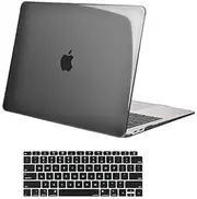 MOSISO Compatible with MacBook Air 13 inch Case 2022 2021 2020 2019 2018 Release A2337 M1 A2179 A1932 Touch ID, Plastic Hard Shell Case & Keyboard Cover for MacBook Air 13.3 inch Case, Crystal Black