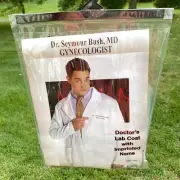 Men's Doctor's Lab Coat Costume One Size By Rasta Imposta Gynecologist NEW