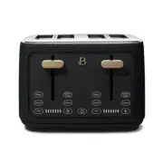 4-Slice Toaster with Touch-Activated Display, Black Sesame by Drew Barrymore