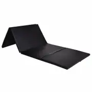 Large 3x1.22mx5cm Extra Thick High Density Gymnastics Gym Folding Exercise Mat - Black