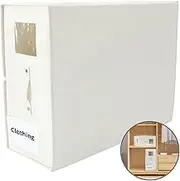 GOKENA Bed Sheet Organizers Bed Sheet Organizer and Storage Foldable Bedsheet Organizer Sheet Set storage with Window Foldable Bedding Container for Duvet Cover Set Clothes Blankets (Beige)