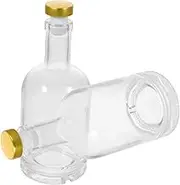 Zerodeko 2Pcs Thickened Transparent Glass Liquor Bottle Elegant Whiskey Decanter for Home Bar and Club Use Easy to Clean with Widened Opening Slip Screw Texture Bottom