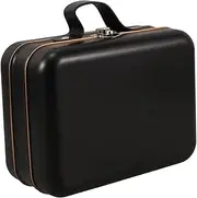 [WEKADRIN] Mini Suitcase Storage Box Iron Handheld Container for Cosmetics Electronics Versatile Black Design for Organizing Travel
