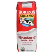 Organic Single Serve Strawberry 1% Milk 8 Oz(Case Of 12