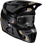 Leatt 8.5 2025 Motocross Helmet with Goggles, black-grey-gold, Size L for Men Black Grey Gold