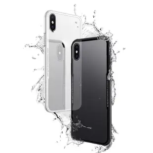 蘋果 I7 / I8 / I7Plus / I8plus / I Phone X 氣囊防震軟質邊框 強化玻璃殼防摔保護殼