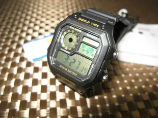 CASIO 卡西歐雷霆世界戰士運動電子錶黑框 型號：AE-1200WH-1BVDF【神梭鐘錶】