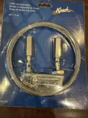 Kirsch Cable Rod Assembly 16' Feet Satin Nickel Ceiling Inside Outside Mount