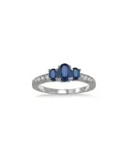 Gem Spark 14K 0.53 ct. tw. Diamond & Sapphire Ring