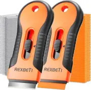 Razor Blade Scraper Tool, 2 Pack Razor Scraper Set with Extra 80Pcs Razor Blade