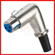 XLR 3P Female Jack Microphone Connector Right Angle