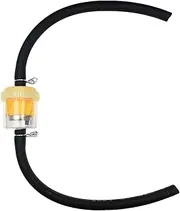 Motorcycle Universal Gas Fuel Filters And Fuel Pipe For 49cc 50cc 110cc 125cc Motocross Dirt Pit Bike Moped Scooter ATV Go Kart(Black)