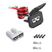 Anderson Connector,8AWG 50AMP Battery Quick Connect/Disconnect Connector, 1.64ft Battery Cable Connector,Winch Wiring Photo Color