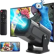 Mini Projector,HY320 Mini Portable Projector, 200 ANSI Smart Projector with Android 11.0,WiFi 6 and Bluetooth 5, Auto Keystone Correction,30"-130" Screen,180°Rotatable,Home Theater Projector