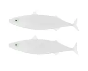 2 Pcs 29Cm/67G Silicone Swimbait Artificial Fishing Lures Soft Baits With Empty Belly Fish Tackle Accessorieswhite 2 Pcs