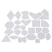 27Pcs Mixed Handmade Quilt Templates DIY Tools Patchwork Quilter Quilting Supply